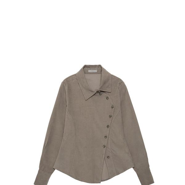 Side button shirts [Taupe]
