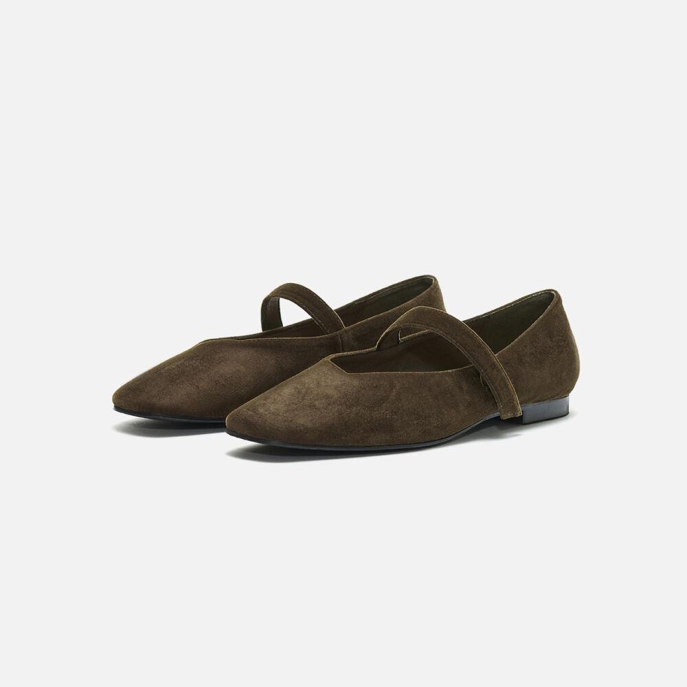 Rowie Mary jane shoes Suede Khaki