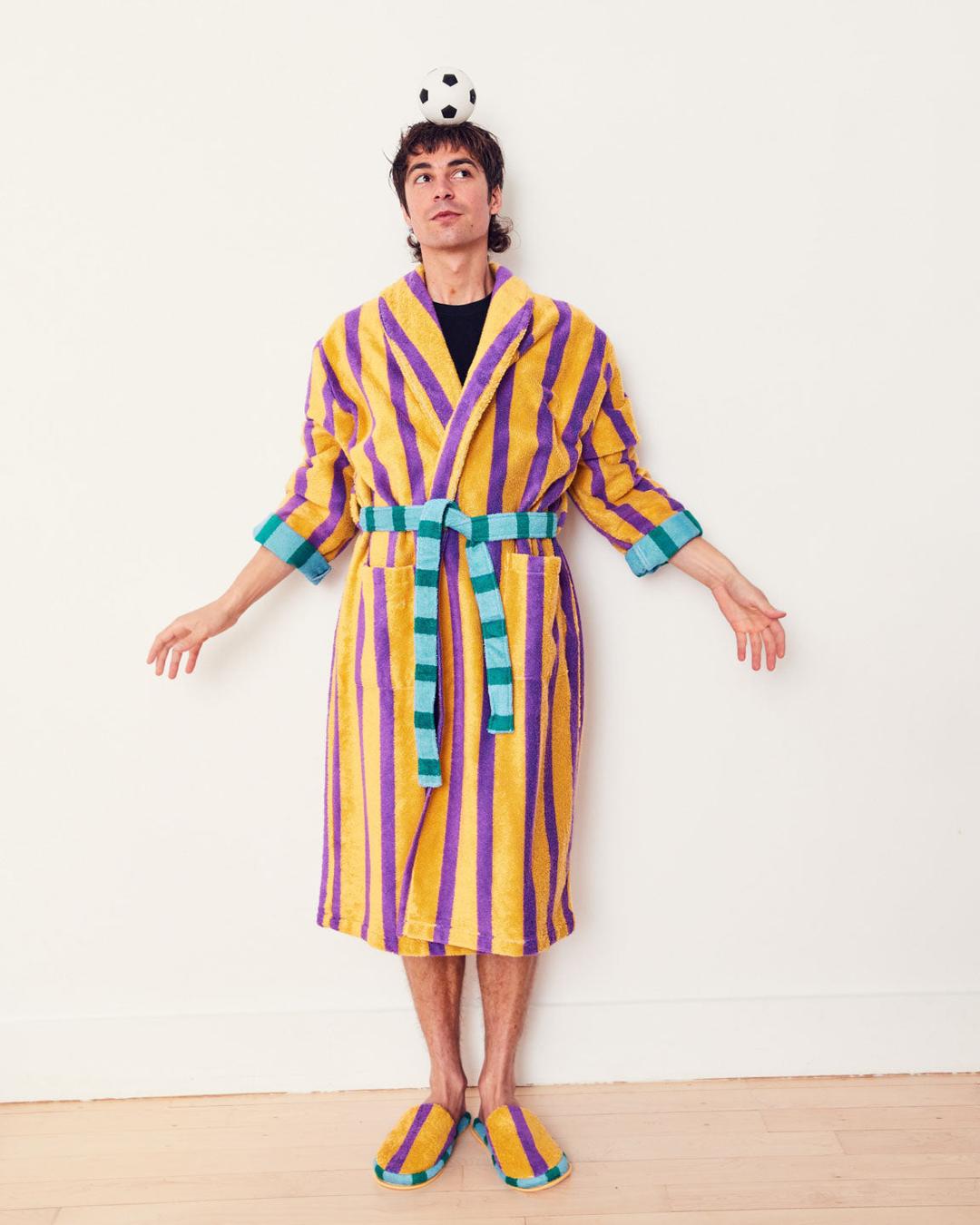 Ronnie Stripe Bathrobe - S
