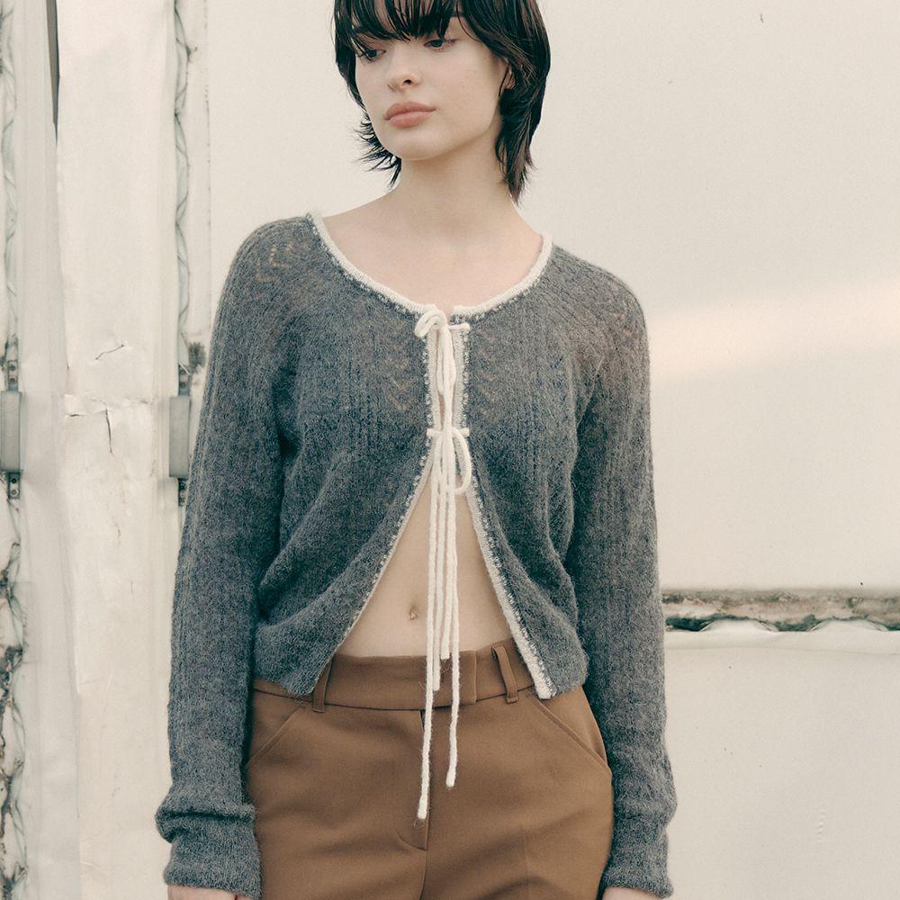 [2차]TWO RIBBON CARDIGAN(GR)