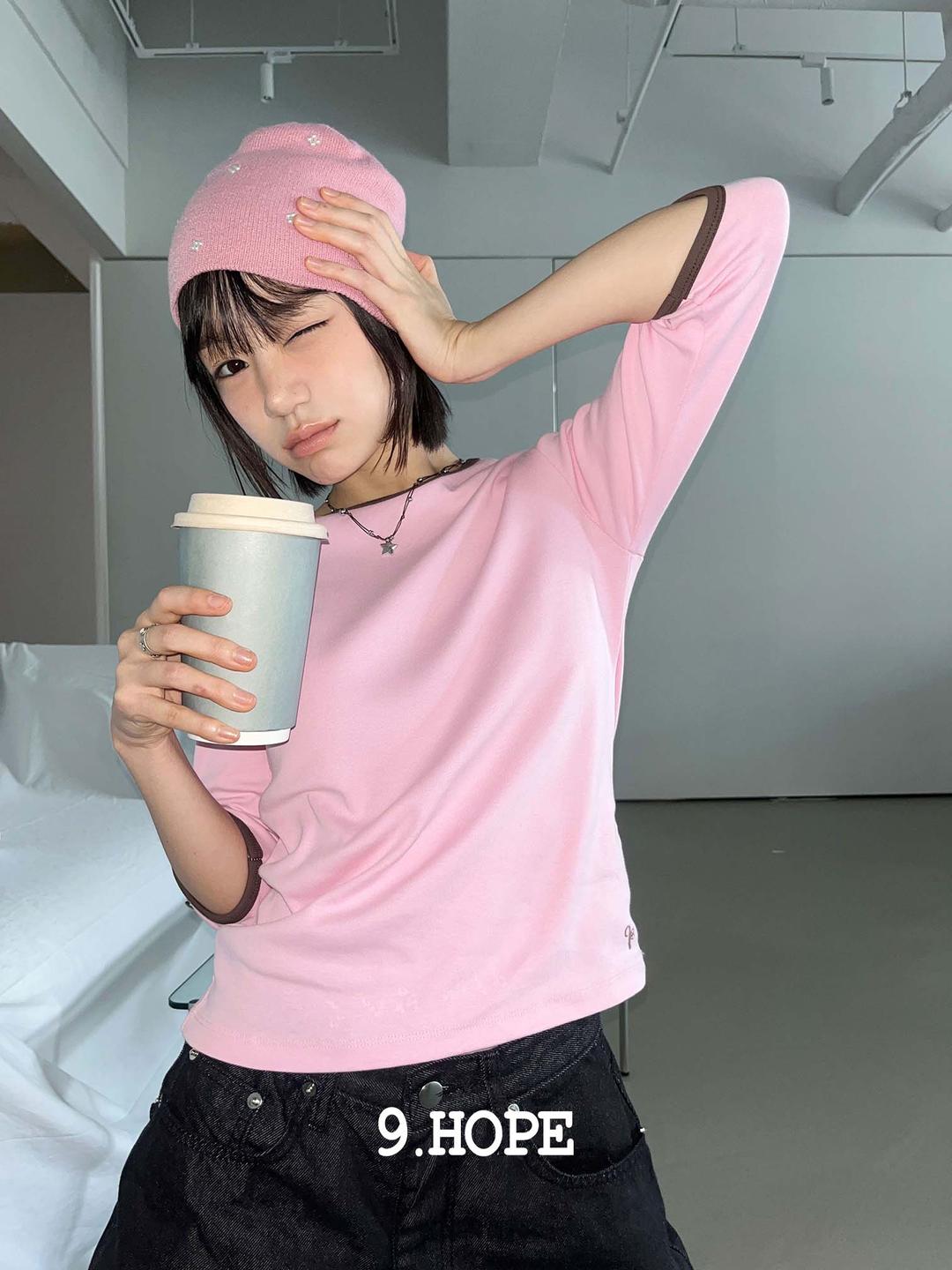[9.hope] strawberry rivet T