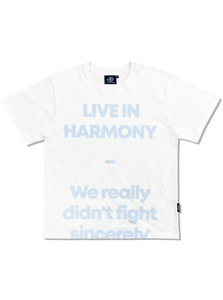 [BP2DISORDER] LIVE IN HARMONY TEE WHITE_SKY BLUE