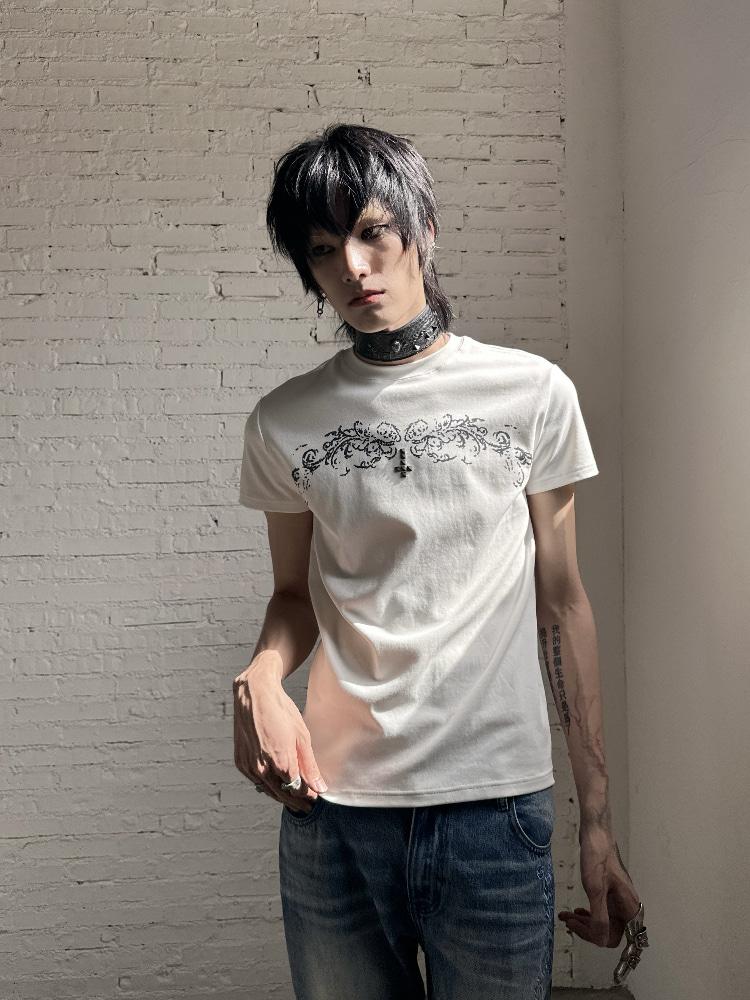 FromTheisland Rivet Straight Shoulder T