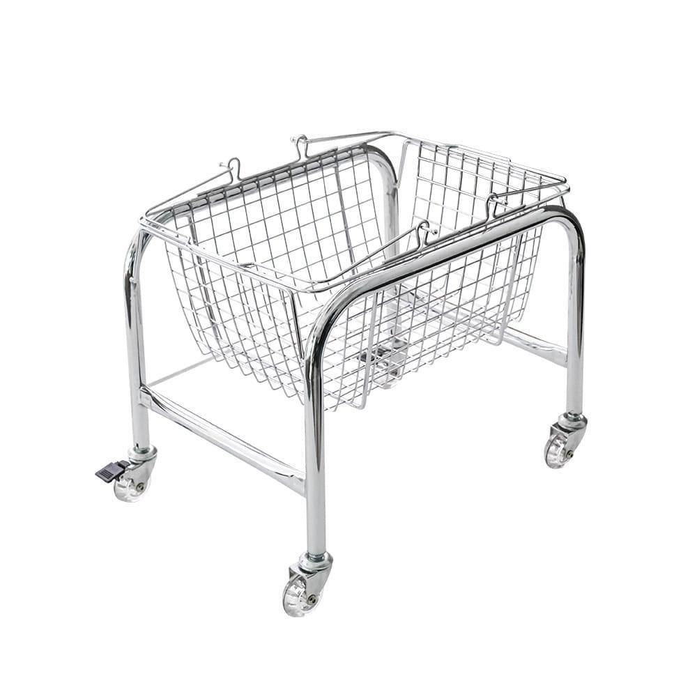 STAINLESS BASKET TROLLEY CART