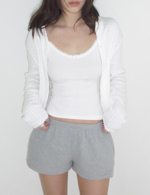 올슨 eyelet lace cardigan