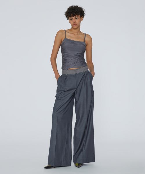 (W) 투컬러 와이드 팬츠 TWO COLOR WIDE PANTS CASTLEROCK COMB