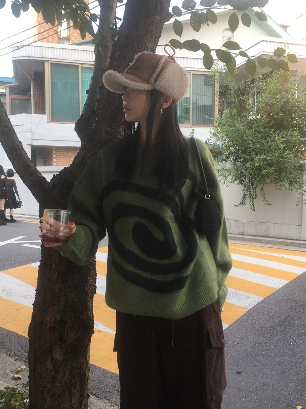 [unisex] circle 니트