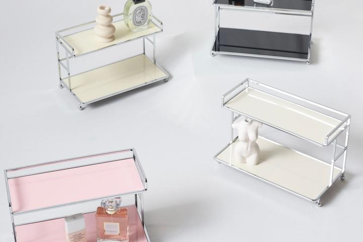 2단 모듈 화장품 정리함 정리대 보관함 수납함 트레이 화장대 향수 미니 선반