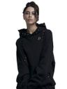 Grunge stud hood in black