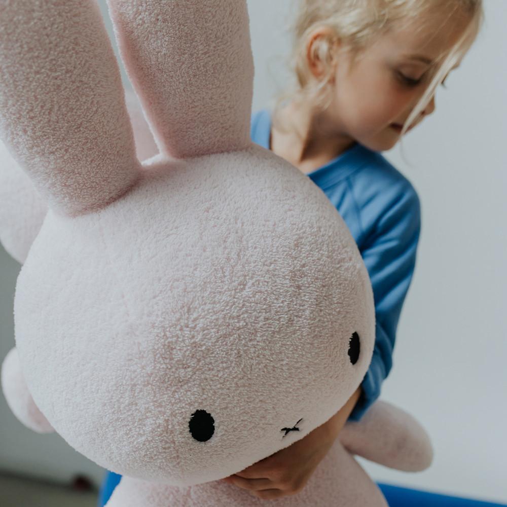 miffy 미피 테리 토끼 애착 인형 라이트 핑크 - 70cm