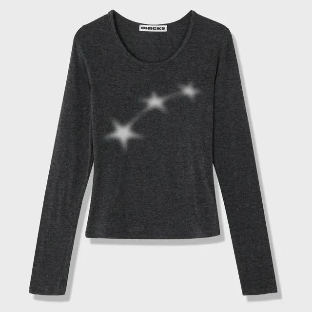 [칙스] Starlight 롱 슬리브 티셔츠 Charcoal