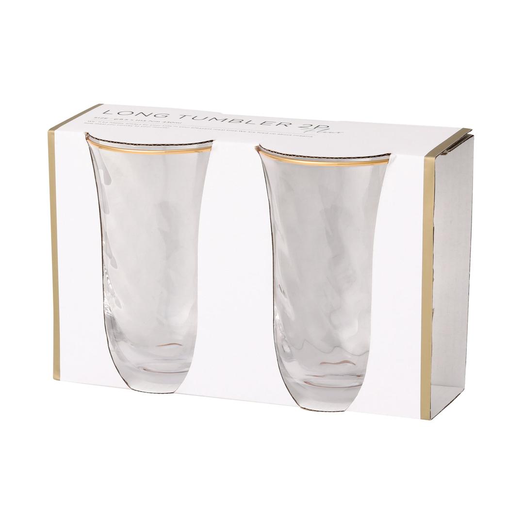 フルール ロングタンブラー 2個セット クリア