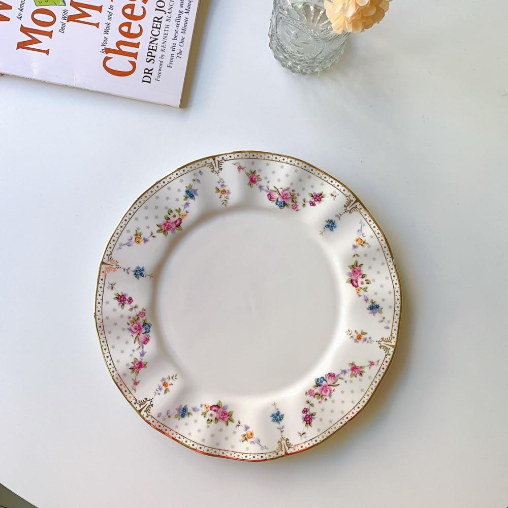 카사벨라 빈티지 바로크스타일 꽃물결접시 유럽빈티지접시 레트로플레이트