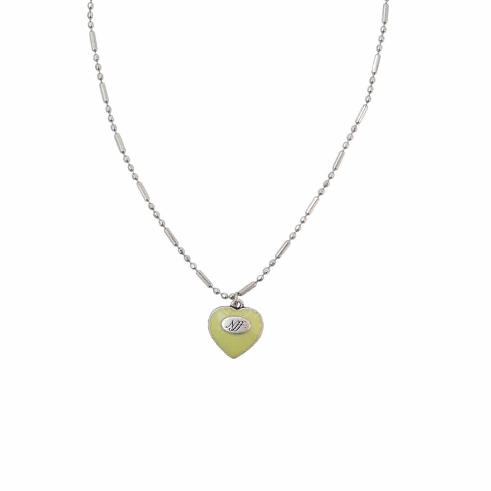 heart polish necklace_oilve