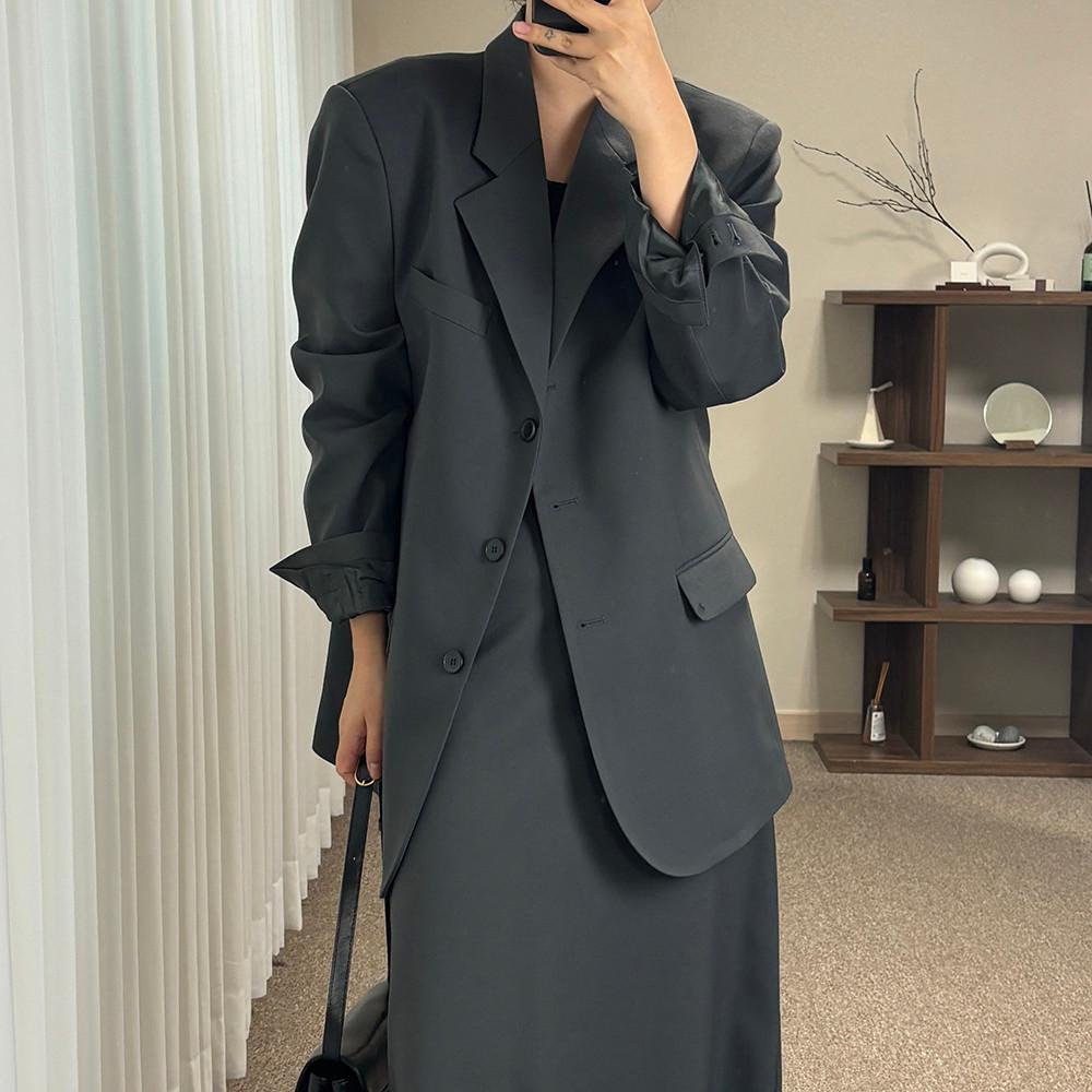 브론 셋업 자켓/여성 여자 봄 가을 간절기 오버핏 루즈핏 셋업 자켓