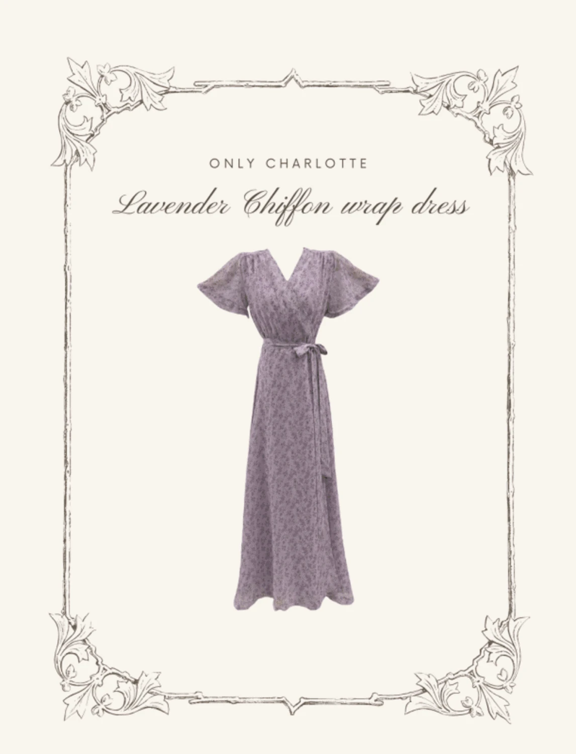 라벤더 쉬폰 랩원피스