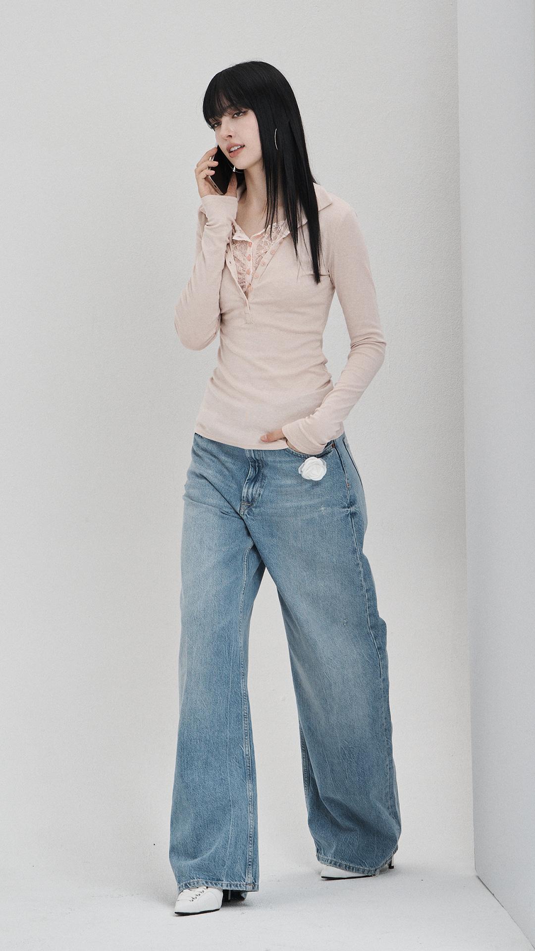 PinkLace layered longsleevepolo shirts