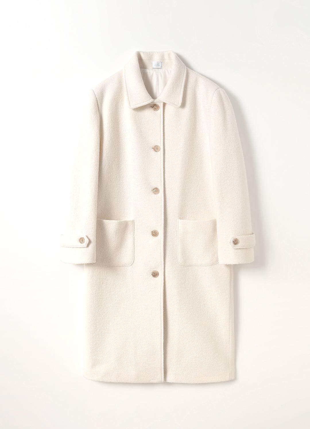 Boucle Long Coat(Cream)