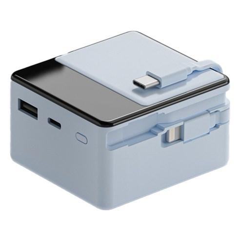 미니덕트 쿼드로 22.5W PD 고속충전 빌트인 케이블 보조배터리 20000mAh - 보조배터리 | 쿠팡