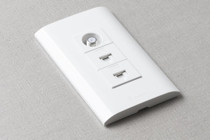 DOSEL 70S 통신 CATV+8P+8P 도셀 심플한 인터넷 케이블 커버