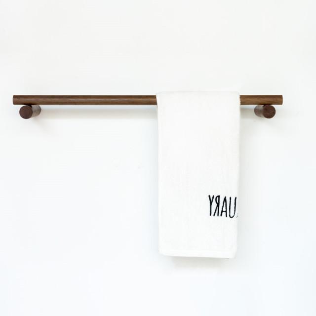 북유럽 호텔식 고급 원목 욕실 샤워 수건걸이 선반 타올걸이