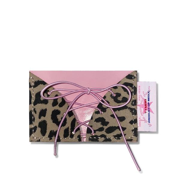 [런칭기념 30% OFF] Baby Leopard Card Case 베이비 레오파드 카드지갑 - Pillow Talk Pink