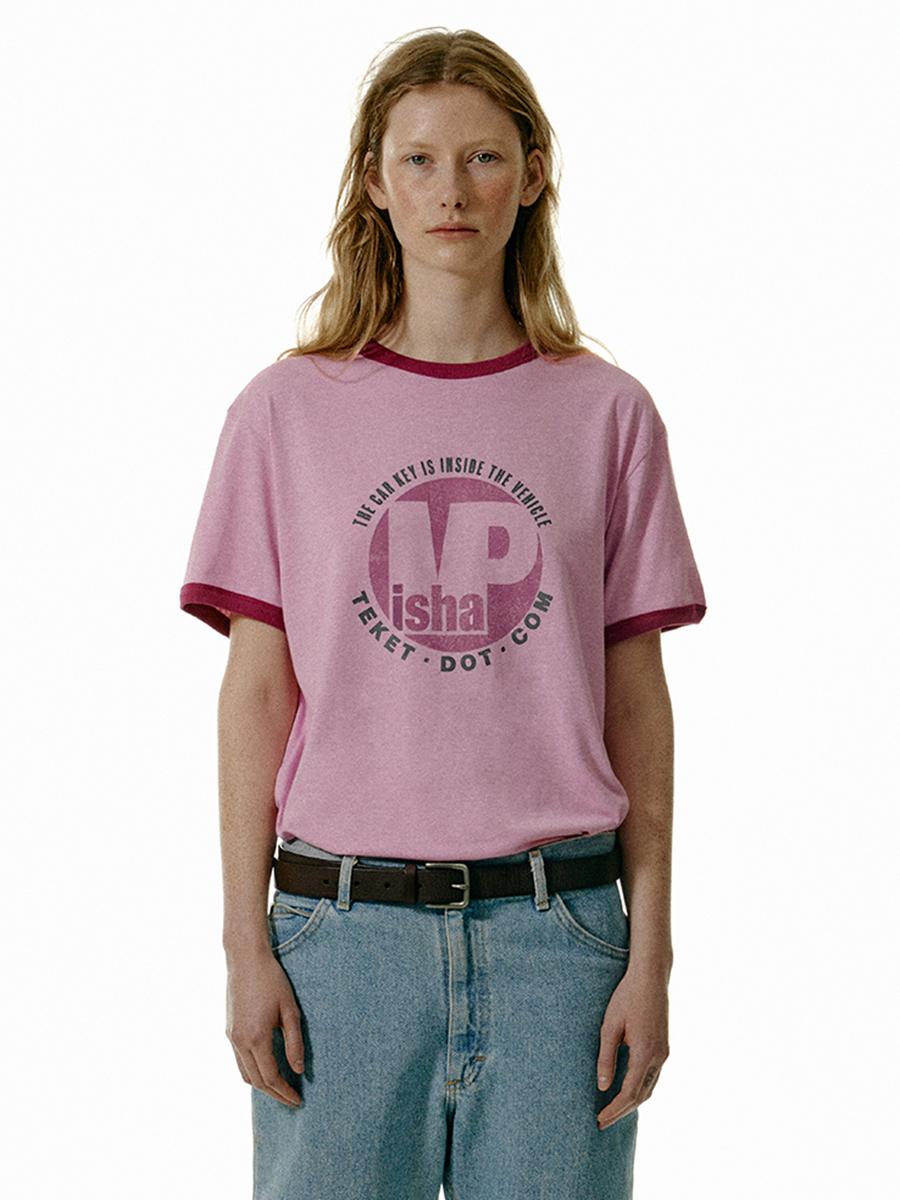 Forget Ringer Tee Pink