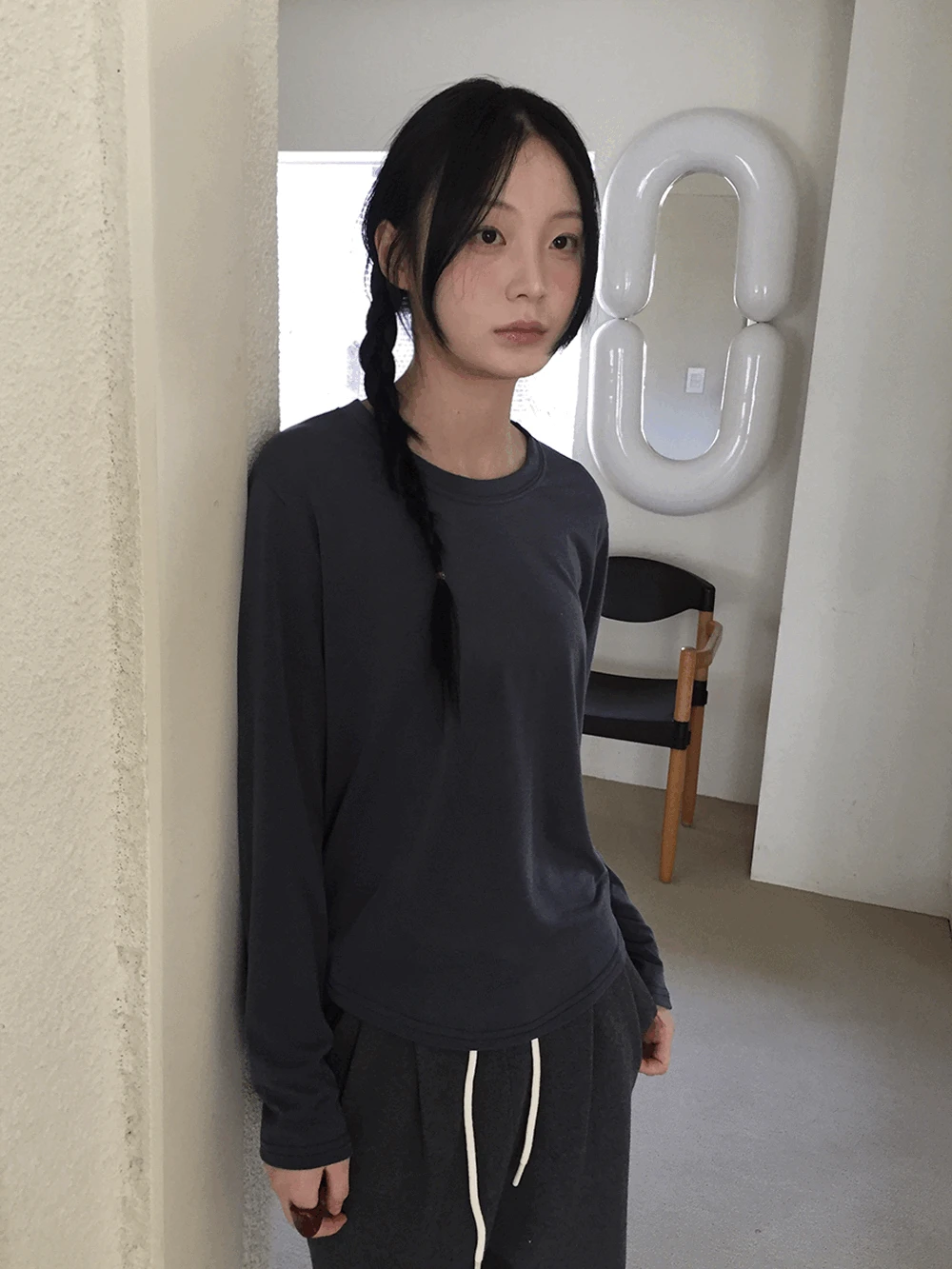 에리얼 루즈핏 베이직 긴팔티 (5c)