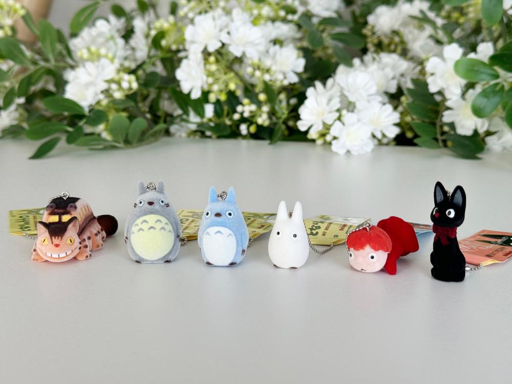지브리 토토로 지지 포뇨 플로킹 키링 6design 키홀더