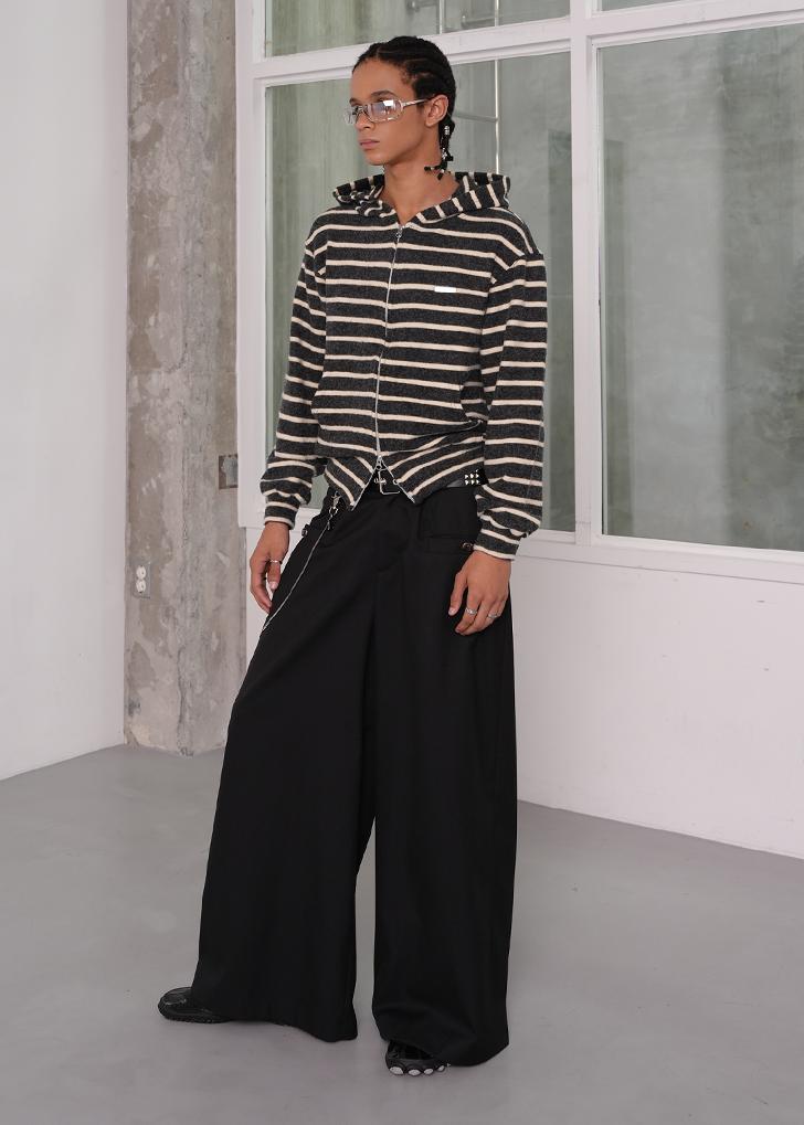 Cozy fuzzy zip-up hoodie (darkgrey)