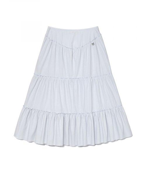 RODEO TIERED RUFFLE SKIRT (BABY BLUE)