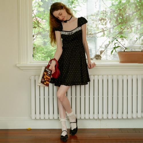 Cest_Polka dot petite dress