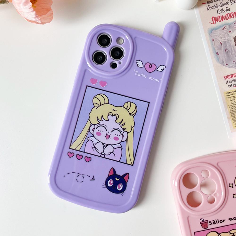 레트로 안테나폰 파워업 세일러문 아이폰 14 프로 케이스