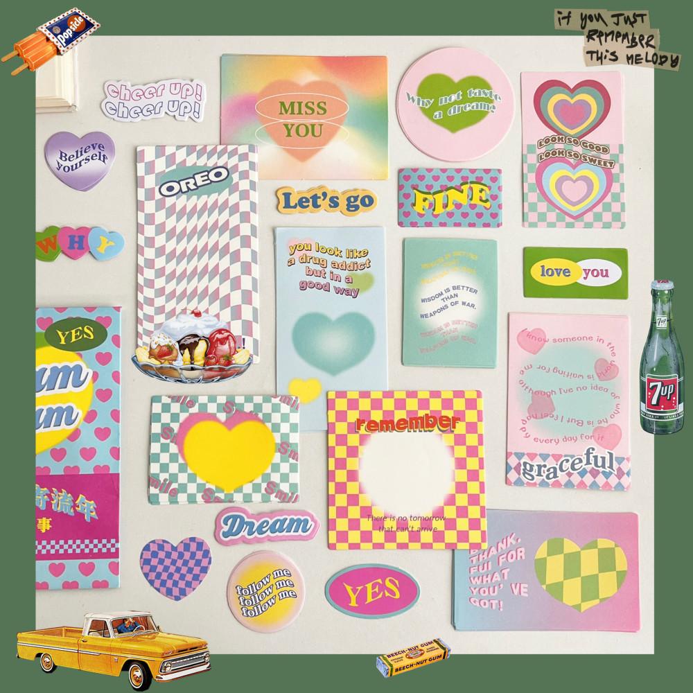 키치 다꾸 스티커 메모지 세트구성 90매 4종