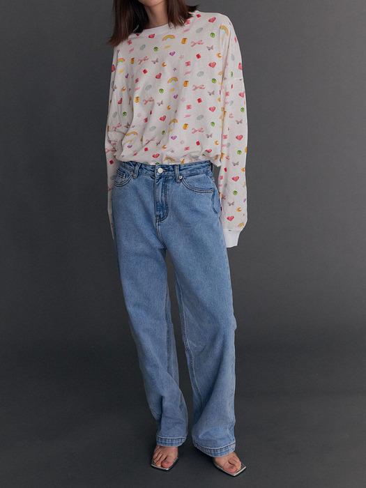 Oversized Neib Pattern T-shirt (vivid)