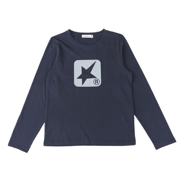 (W) SQUARE LOGO L/S ( Navy )