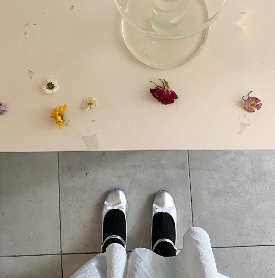 BALLERINA FLAT ( SILVER )