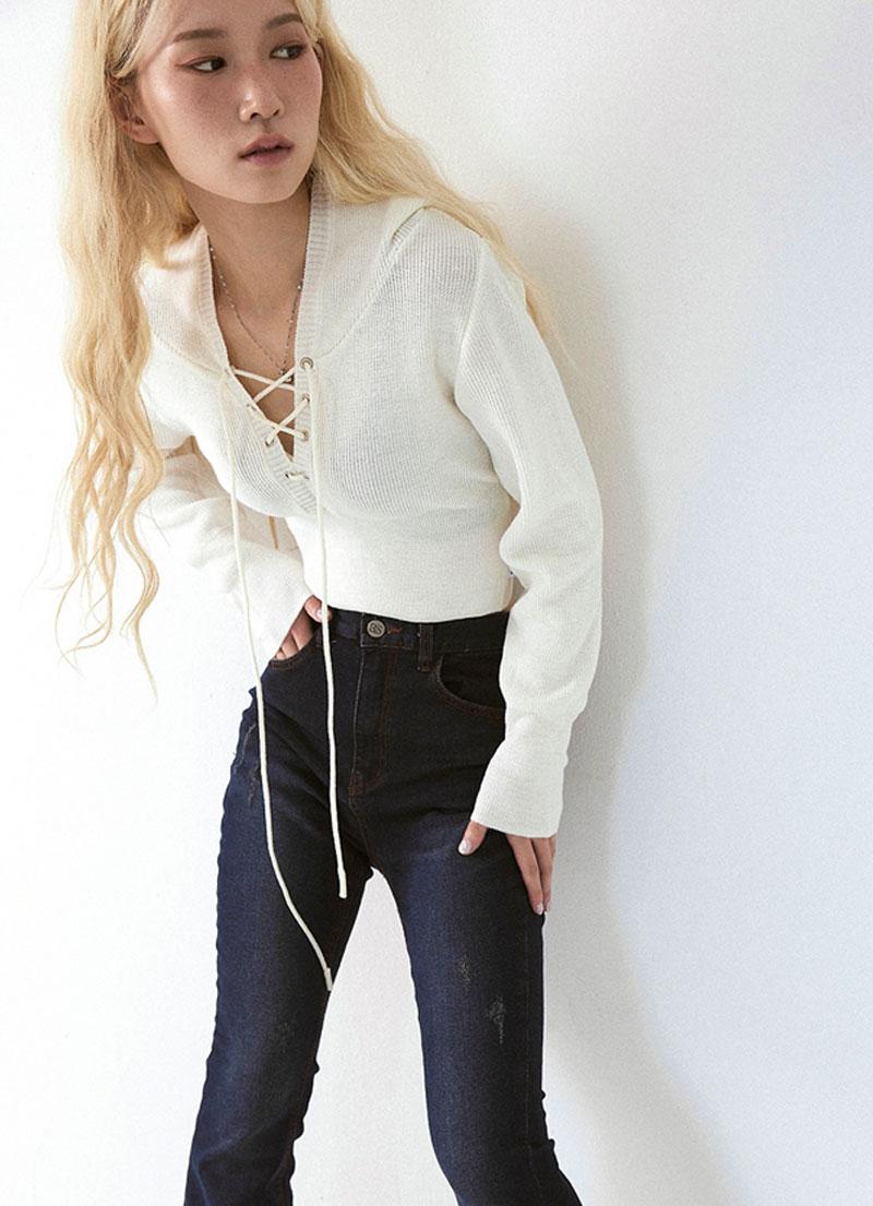 TAP CORSET HOODY / IVORY