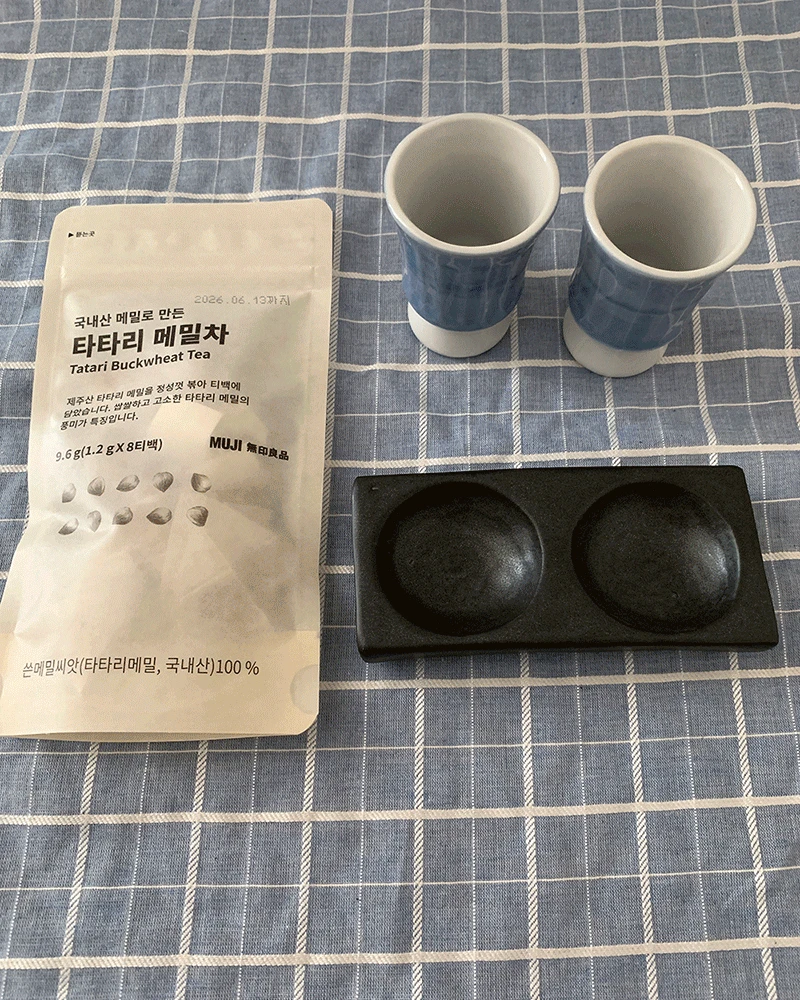 [MADE] Kitchen cloth - 25 (하늘체크) *바로배송!