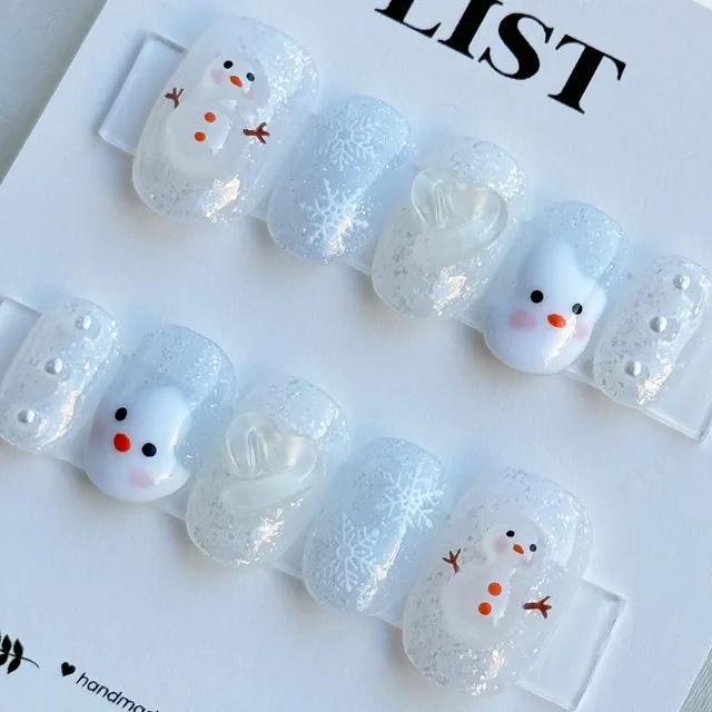 [❄️겨울완소템!❄️] 멜팅 눈사람 수제네일팁