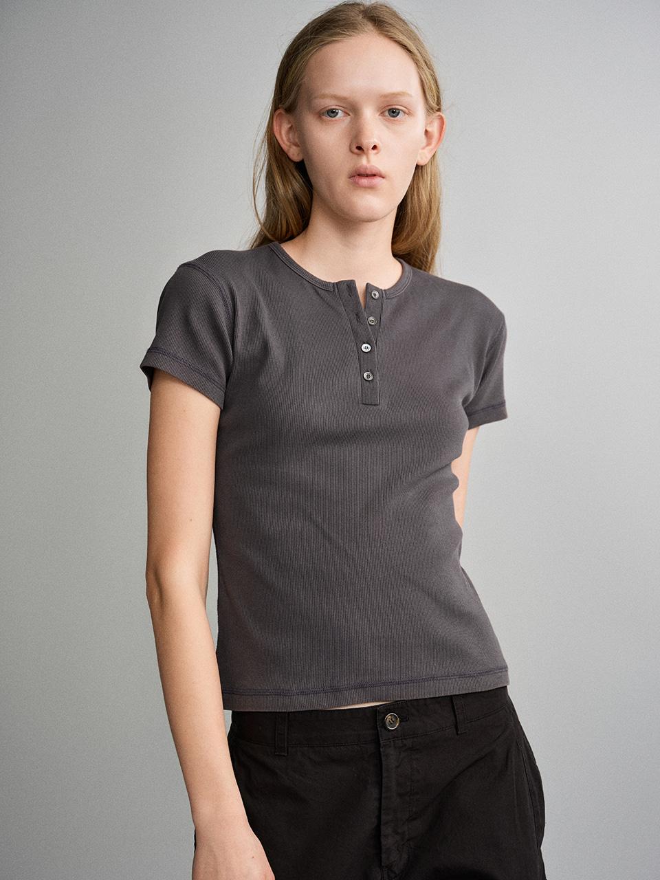 헨리넥 립 슬림 티셔츠_5color