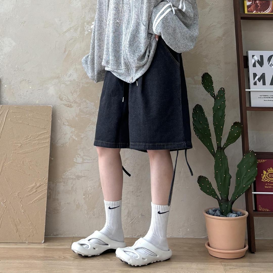 식스앤식스 [하비추천/~77] 제이 스트링 버뮤다 데님팬츠