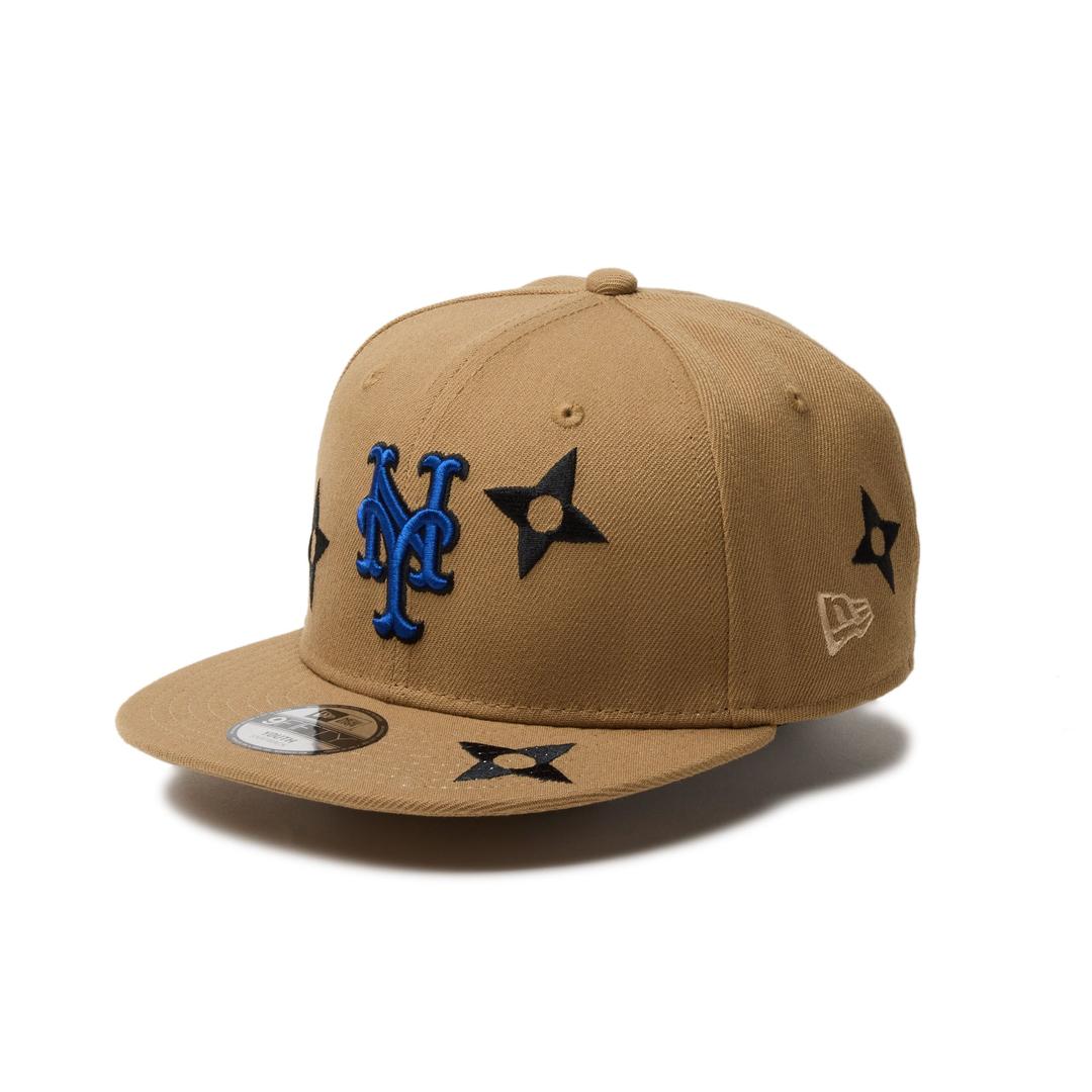 キッズ Youth 9FIFTY MLB Flower Embroidery ニューヨーク・メッツ カーキ