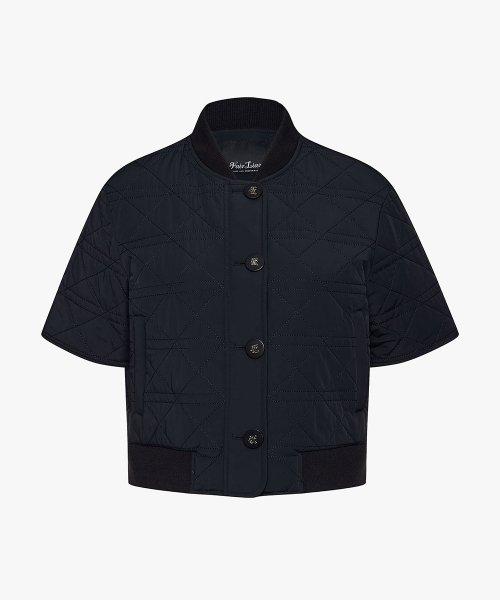 퀼팅 패딩 반팔 아우터(블랙)