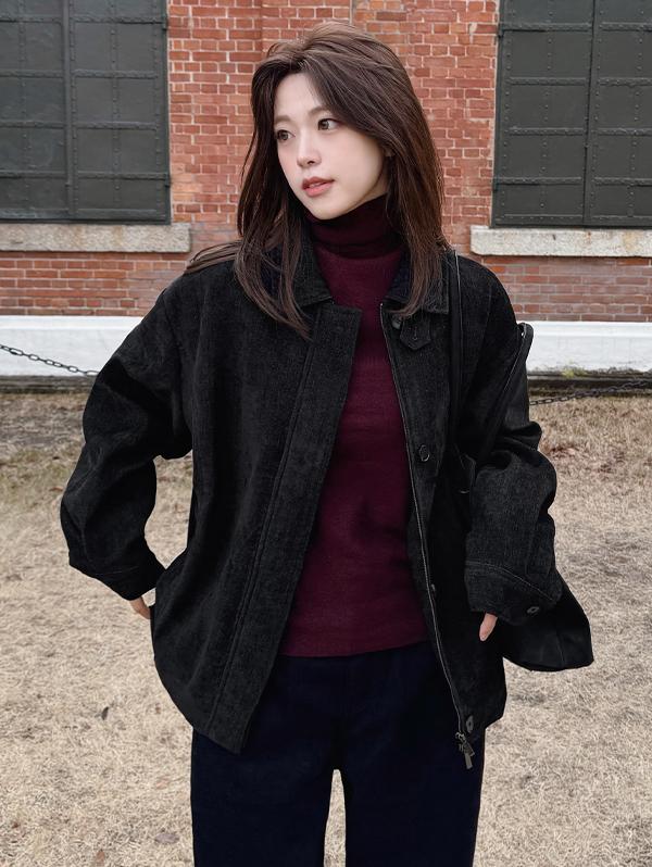 슬로우앤드 [오픈할인/플리스안감] made. 소프트웜 세미벨벳 블루종점퍼 - 2 color (무료배송)