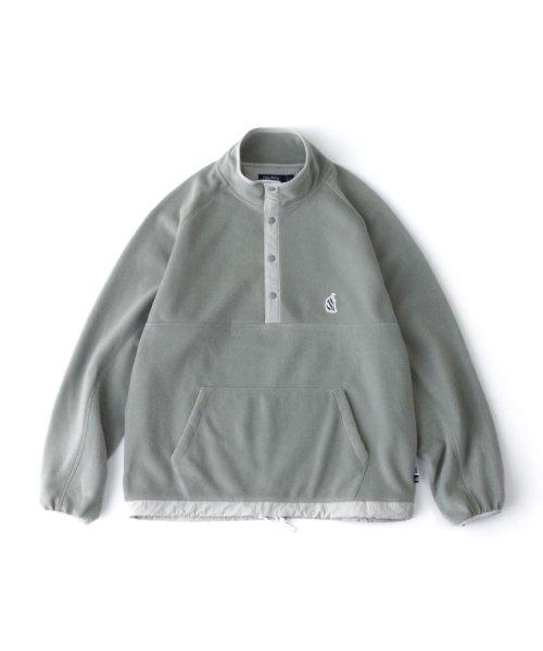 HEAVY DUTY FLEECE ANORAK FULLOVER 202 SAGE GREEN