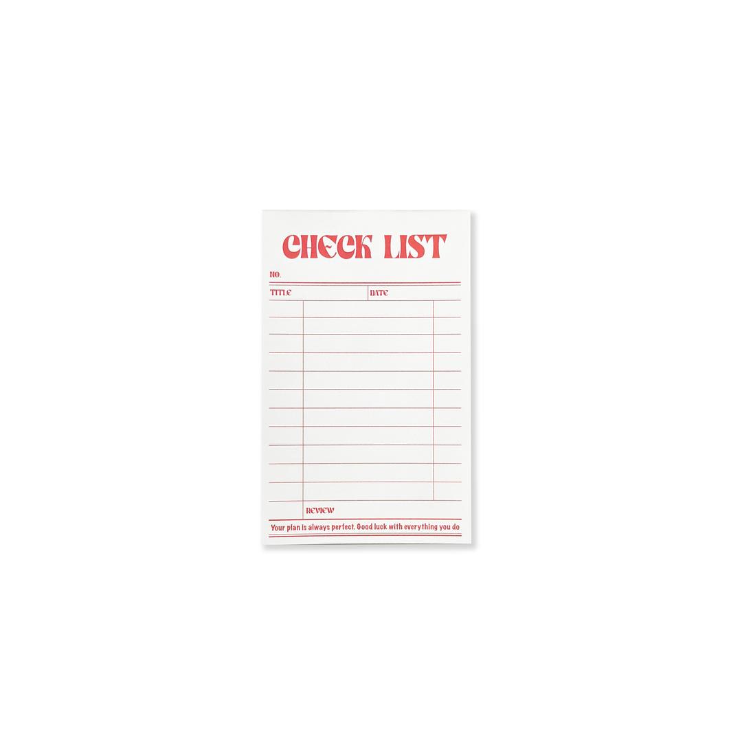 CHECK LIST MEMO PAD
