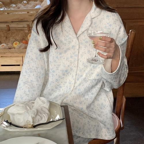 쁘렌디 렐리 겨울 누빔잠옷 수면 파자마 홈웨어 세트