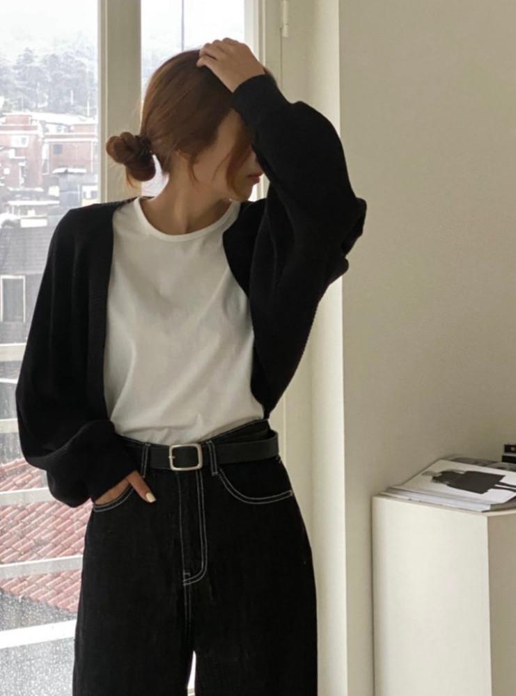 [스와 단독진행] 와플 볼레로 가디건 (black)