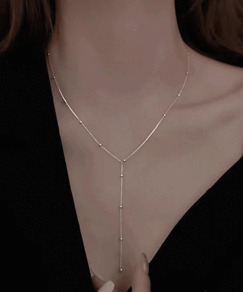 N0011 S925 실버 볼체인 목걸이